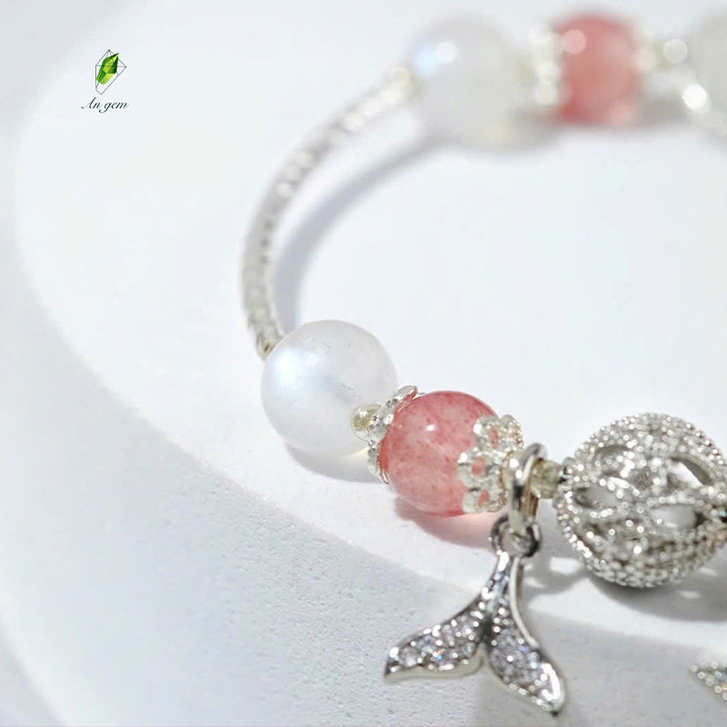 Vòng tay đá mặt trăng (moonstone)