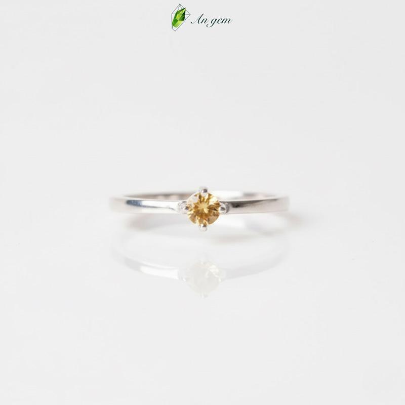 Nhẫn đá Citrine - vàng