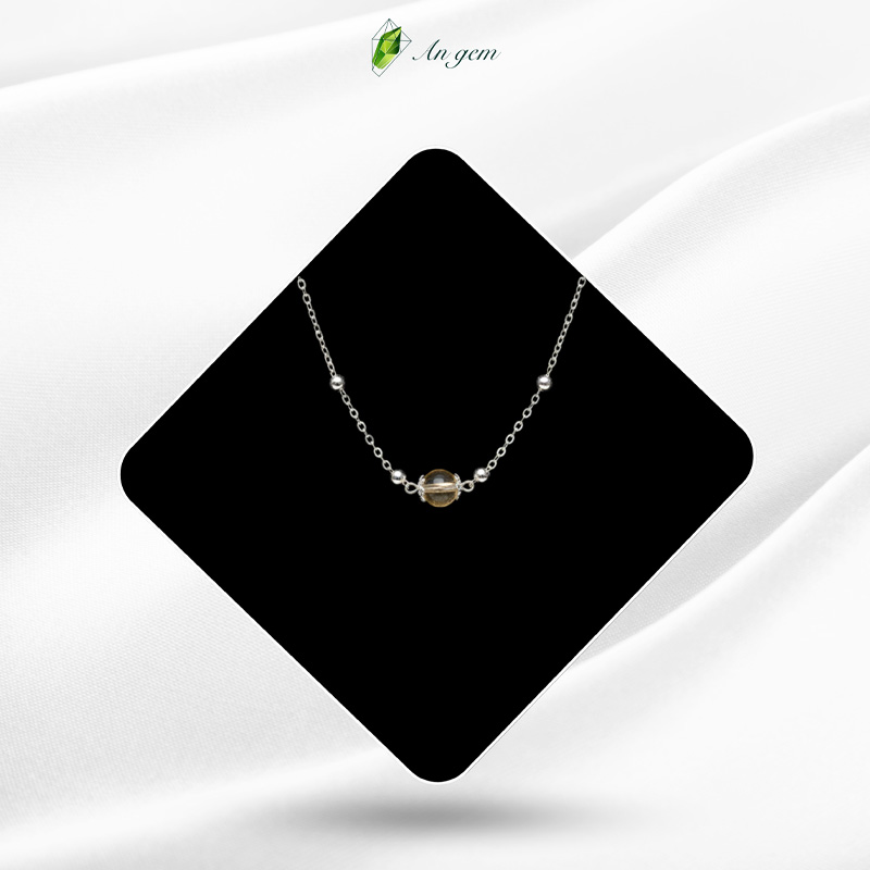 Thạch anh vàng - Mạ bạc